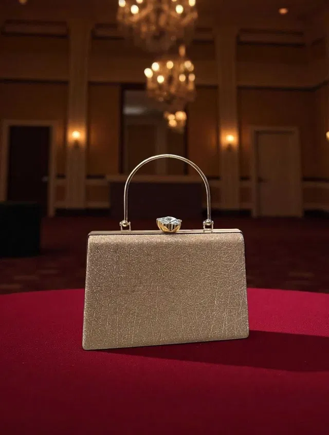 Kate Linn Party Gold  Clutch