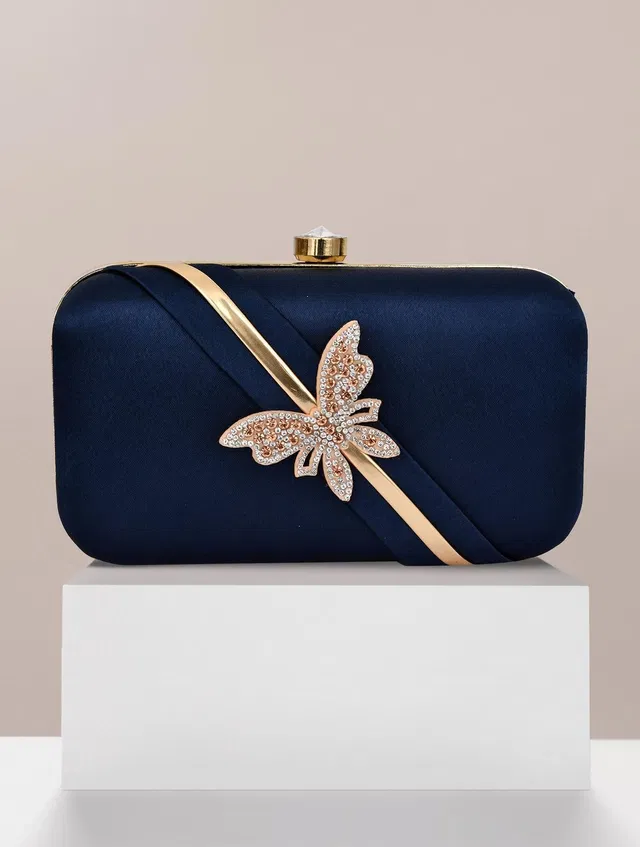 FOR THE BEAUTIFUL YOU Party, Casual Blue  Clutch