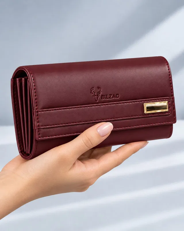 BILZAG Formal, Party Maroon  Clutch