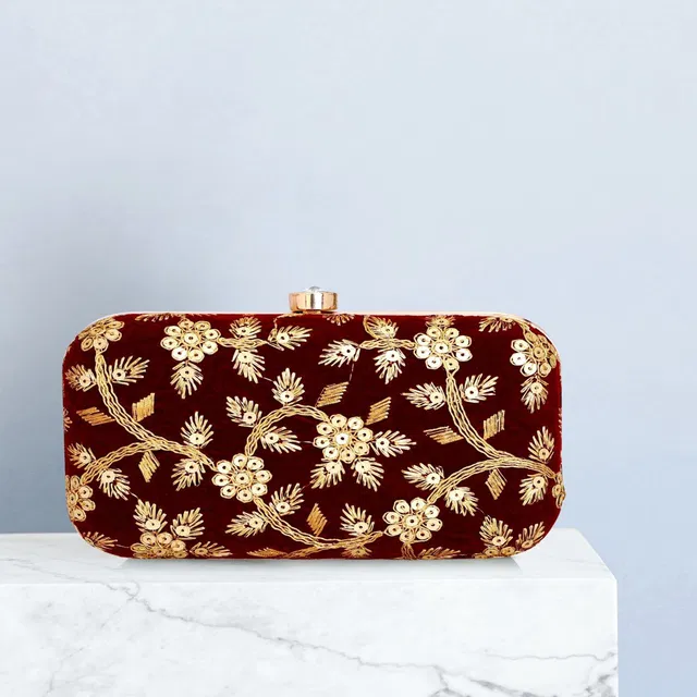 Toobacraft Party Maroon  Clutch