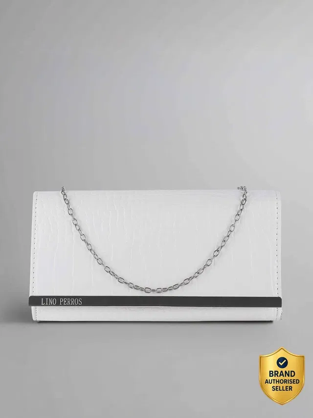LINO PERROS Casual White  Clutch