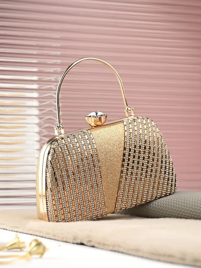 Dressberry Party Gold  Clutch
