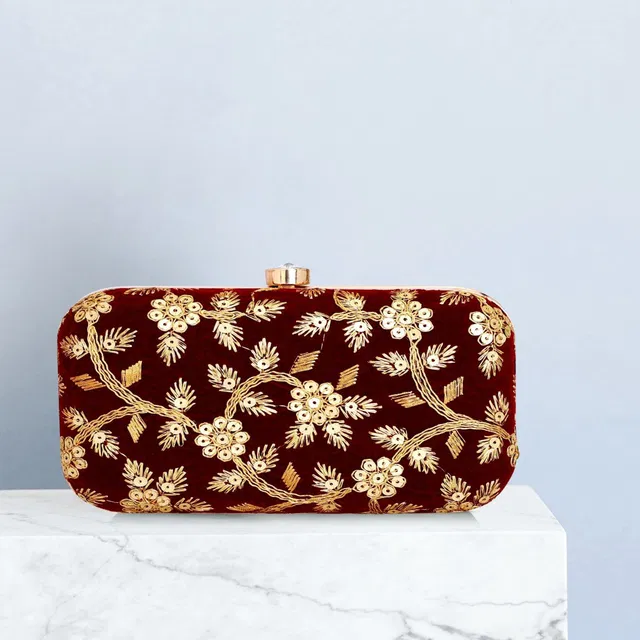 Toobacraft Party Maroon  Clutch