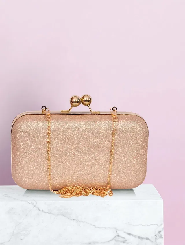 Sandali Handicraft Party, Casual, Formal Gold  Clutch