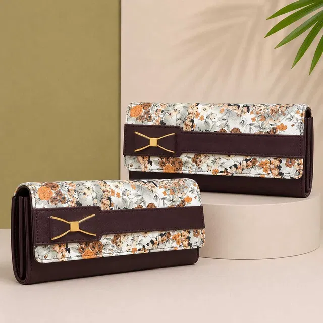 G M W Casual, Formal, Party, Sports Brown  Clutch