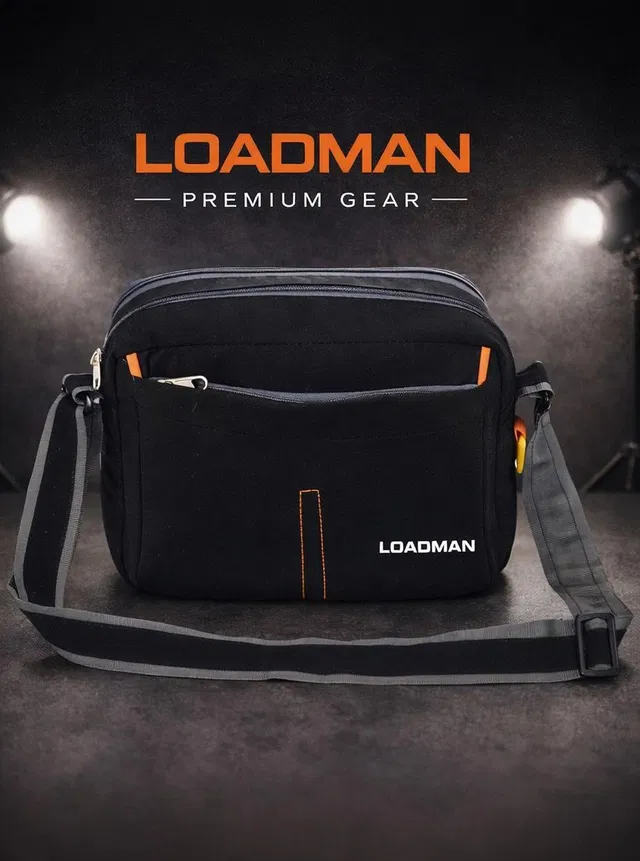 LOADMAN Men Black Messenger Bag