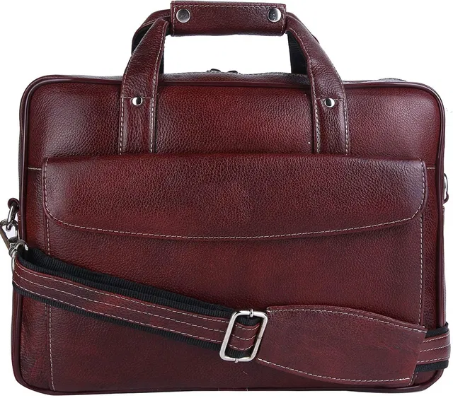 KEEGAN Genuine Leather Gents Messenger Bag - Brown Messenger Bag