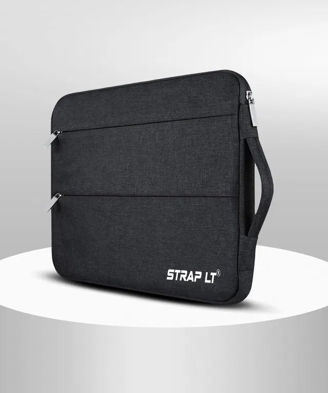 Straplt Black Messenger Bag 13-14 Inch Sleeve Bag Case for Laptop MacBook Waterproof Laptop Sleeve Bag,Black