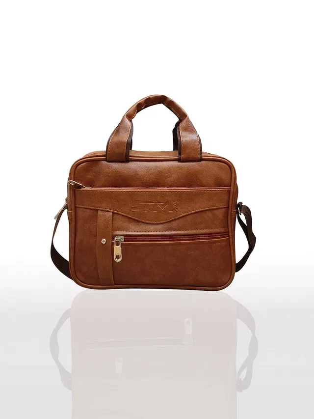 SM BAGS Men Tan Messenger Bag