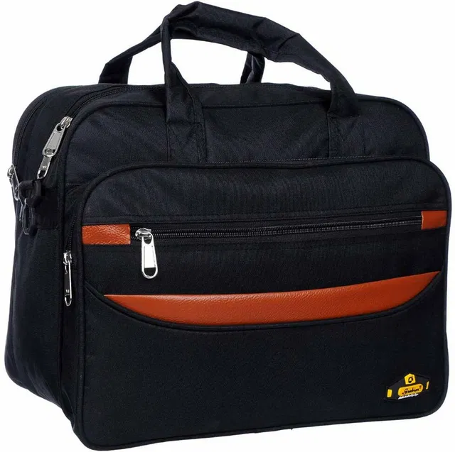Husamsons Men Black, Tan Messenger Bag