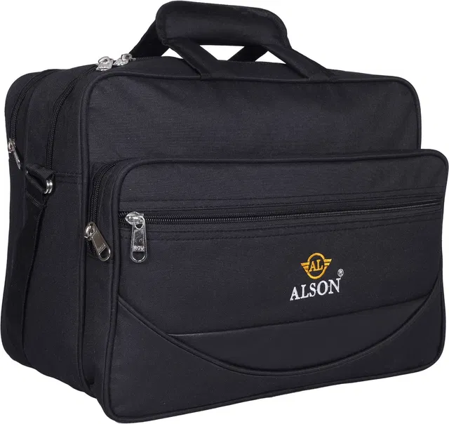 Alson Men & Women Black Messenger Bag