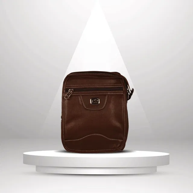 PB- Pearl Men Brown Messenger Bag