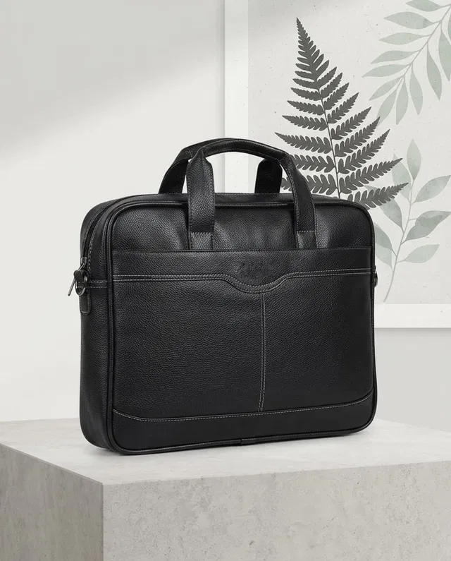 zurbaa Men Black Messenger Bag
