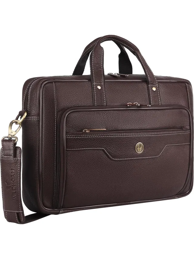 WILDHORN Genuine Leather Laptop Messenger Bag for Men Messenger Bag