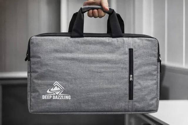 DEEP DAZZLING Premium Grey 15.6-Inch Laptop Sleeve for Office, Travel & College Waterproof Messenger Bag