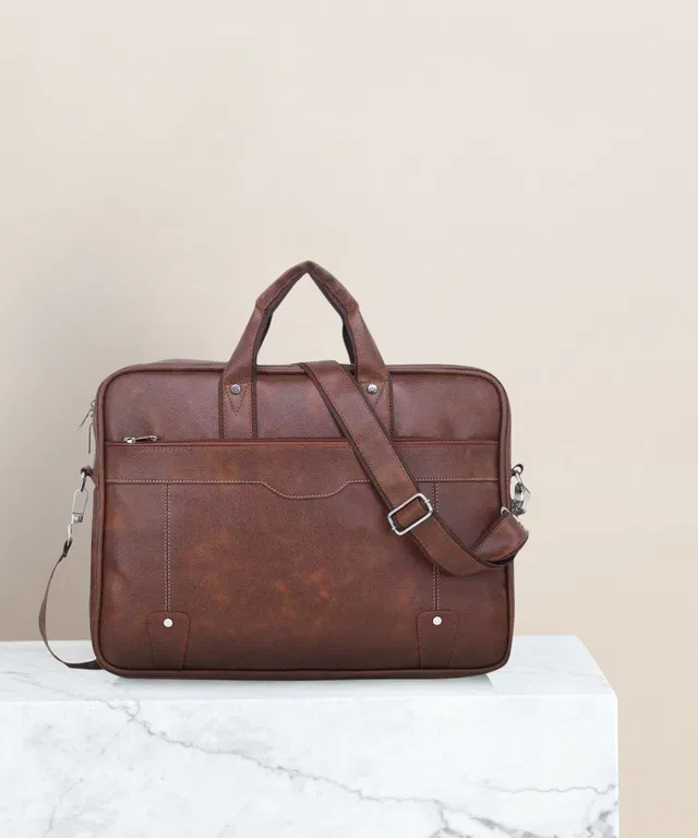 Hasan Men leatherette laptop bag Waterproof Messenger Bag
