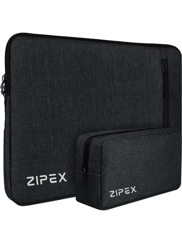 ZIPEX PHOTONIC Laptop Case With Charger Pouch | Unisex | For 14 Inch Laptops Waterproof Laptop Sleeve/Cover