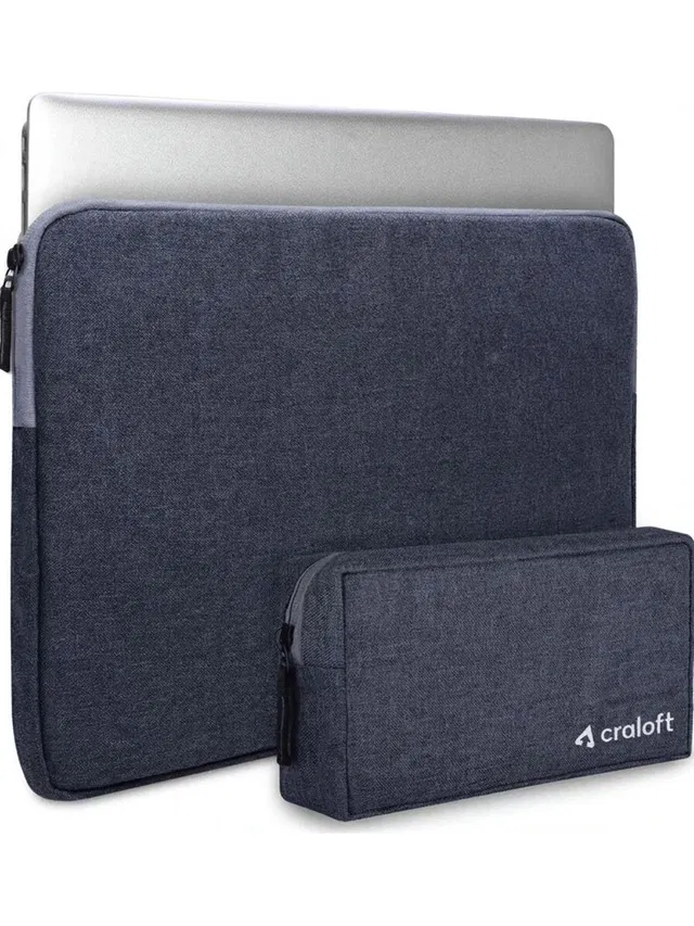 CRALOFT Macbook Bag Case with Charger Pouch For Men And Women Minimalist L26 Laptop Sleeve/Cover