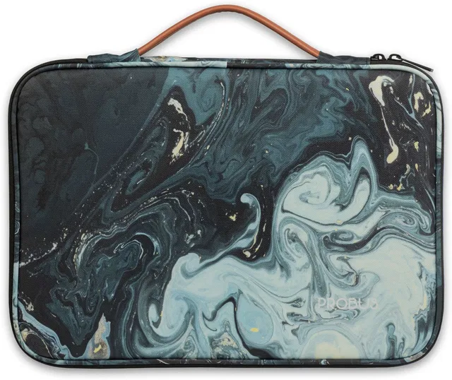 Probus 13.3 Inch Printed Laptop Bag Sleeve - Teal Marble Laptop Sleeve/Cover