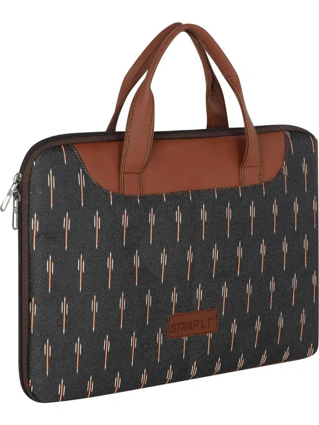 Straplt Jute Handcrafted Stylish & Durable Bag For Office, College, Travel 15 inch Waterproof Laptop Sleeve/Cover