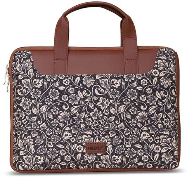 Straplt LapTop Sleeve 13.5-14 inch Jute Handcrafted Stylish & Durable Bag Waterproof Laptop Sleeve/Cover
