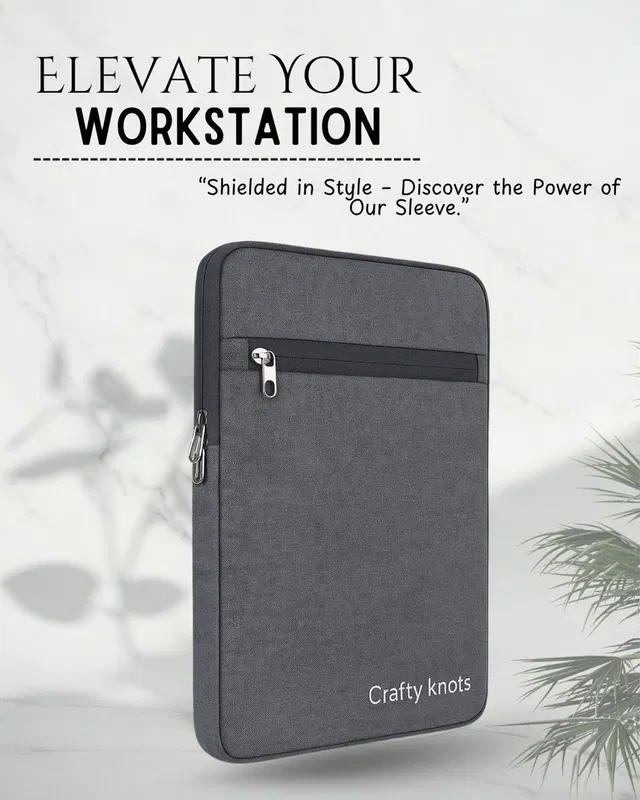 crafty knots Portable 11.6 Inch Tablet Sleeve – Sleek Fabric Finish & Scratch Resistant Waterproof Laptop Sleeve/Cover