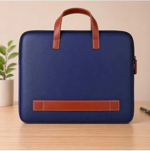 Saba Premium Blue Laptop Bag for Men & Women | Office & College Bag Waterproof Laptop Sleeve/Cover