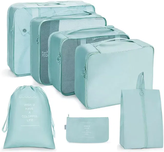 Mungat Travel Organizer Pouch 7Pcs Packing Cubes for Travel Essentials