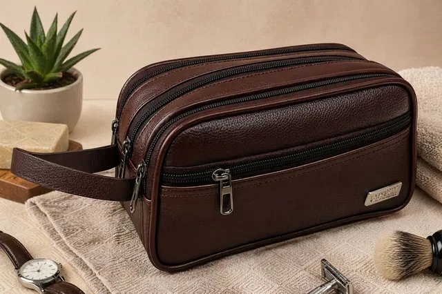 Widraw 3 Zipper Toiletry Makeup Shaving Kit bag For Men And Women , saving kits bag Travel Shaving Kit & Bag