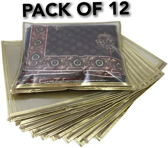 PRIMERION Saree cover Single Set of 12 storage organizer GOLD_PR8_12