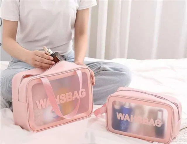 Grilazza PVC Zipper Cosmetic Travel Toiletry Makeup Wash Bag Organizer Carry Pouch
