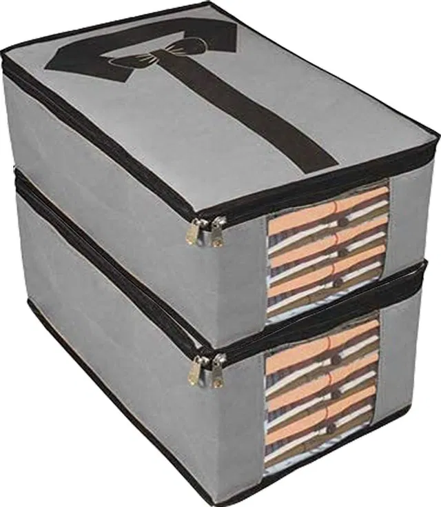 ZOVIRA 2 T Shirt cover Shirts Organizer Box For Clothes/Organizers Closet Clothes Set Of 2