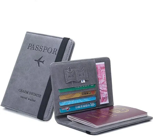 Linist Passport Holder Cover Wallet RFID Blocking PU Leather Travel Document Holder