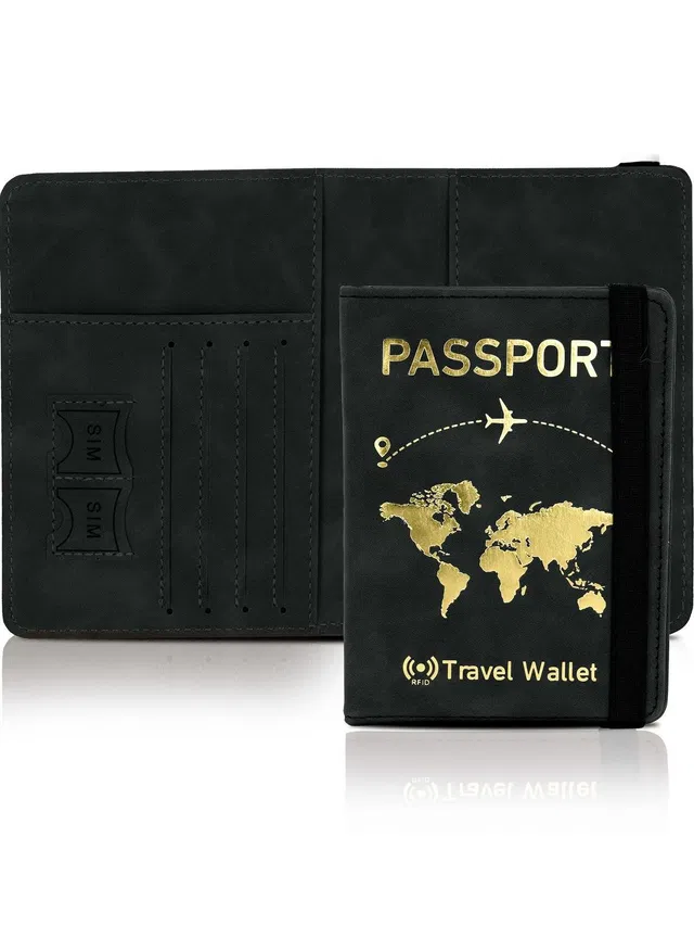 STORITE RFID Travel Passport Cover Holder Wallet for Credit Card Boarding Pass & Ticket
