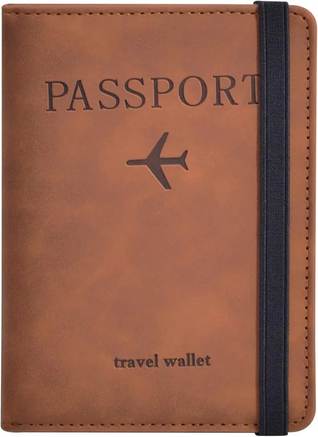 FIVELOVE Men & Women Travel Brown Artificial Leather Document Holder