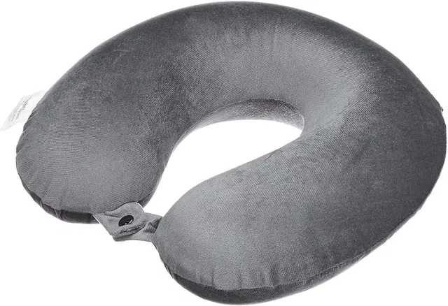 YASHTU Microfibre Travel Pillow Pack of 1 Solid Neck Support | Lightweight Travel Pillow for Men and Women