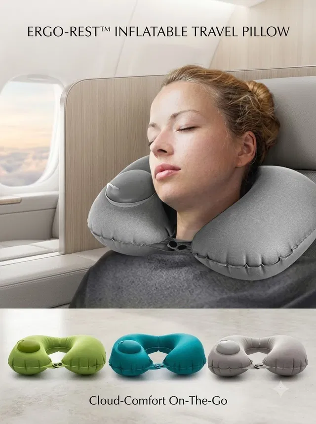 Vezario Air Travel Pillow Pack of 1 Solid U-Shape