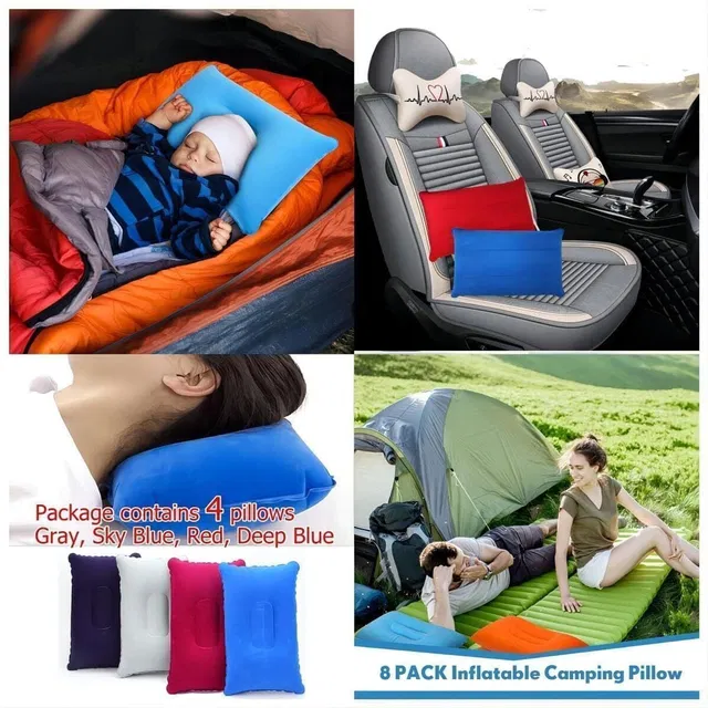 WAKTORO Polyester Fibre Travel Pillow Pack of 1 Solid NA