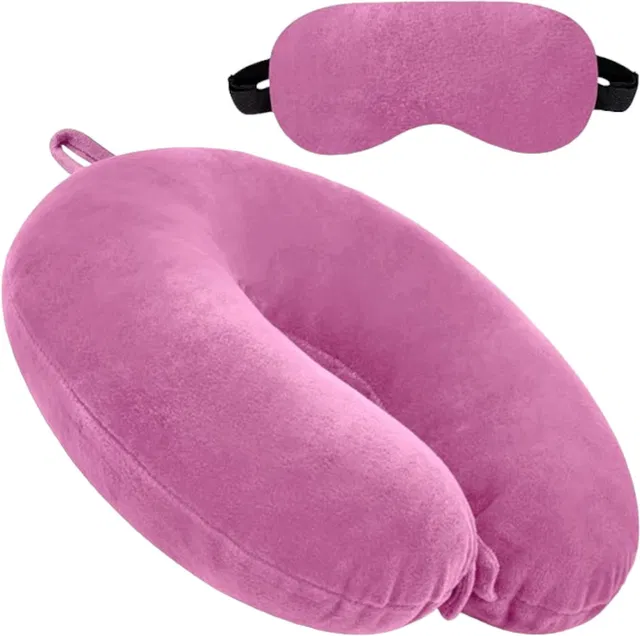 TrendTryst Polyester Fibre Travel Pillow Pack of 1 Nature Fashion