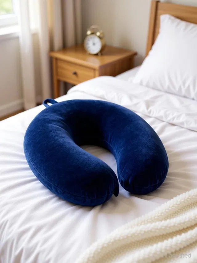 J S R Polyester Fibre Travel Pillow Pack of 1 Abstract Fashion
