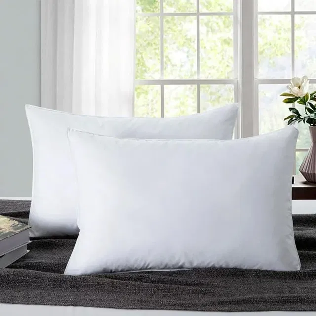 LIPONOS Polyester Fibre Sleeping Pillow Pack of 2 Solid LUXURY