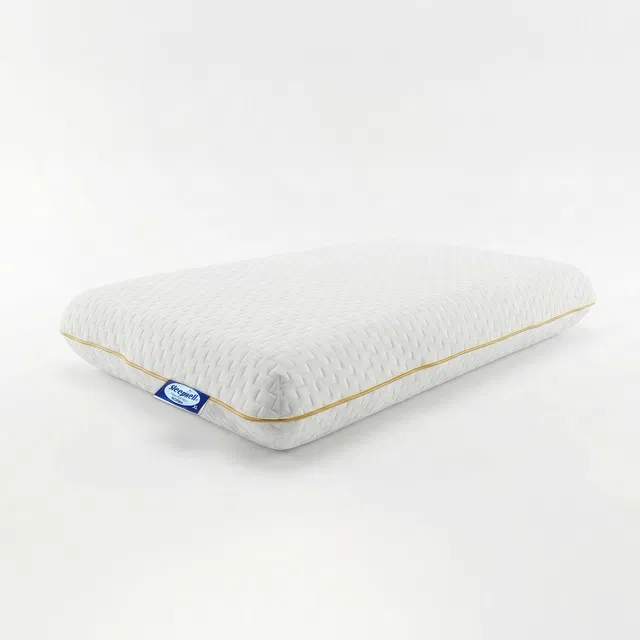 Sleepwell Foam Sleeping Pillow Pack of 1 Geometric Easy Rest, VPF Foam, Everyday Comfort, Light & Durable (25x15 inch)