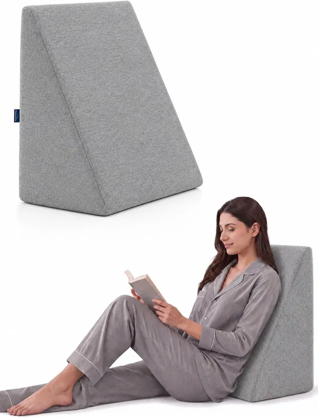 FOVERA Memory Foam Orthopaedic Pillow Pack of 1 Solid Wedge Pillow for Bed for Back Support, Acid Reflux, Snoring, GERD, Leg Elevation