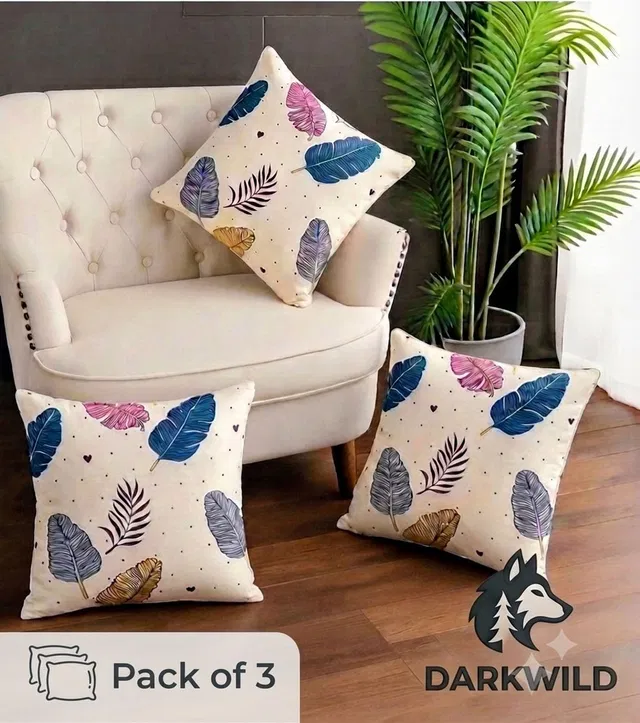 Darkwild Microfibre Cushion Pack of 3 Printed Soft series, Cushio