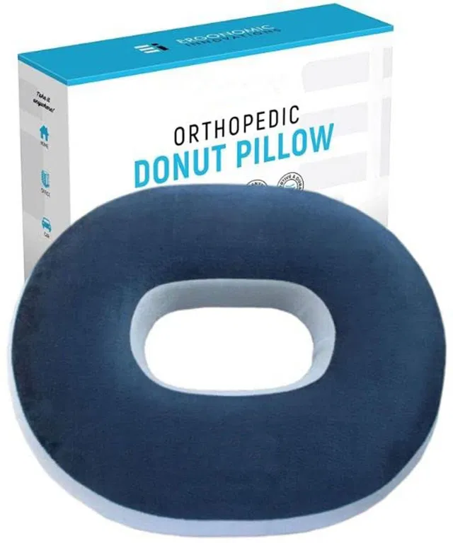 Tender Care Coccyx Donut Ring Pillow For TailbonePain Piles Haemorrhoid Sciatica BackCushion Back / Lumbar Support