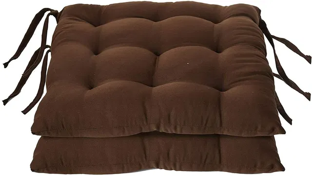 hanumant enterprises Cotton Chair Pad Pack of 2 Solid