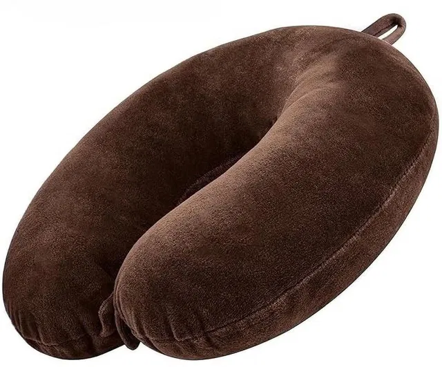 VISHAL TRADER Microfibre Travel Pillow Pack of 1 Solid u-shape cushion