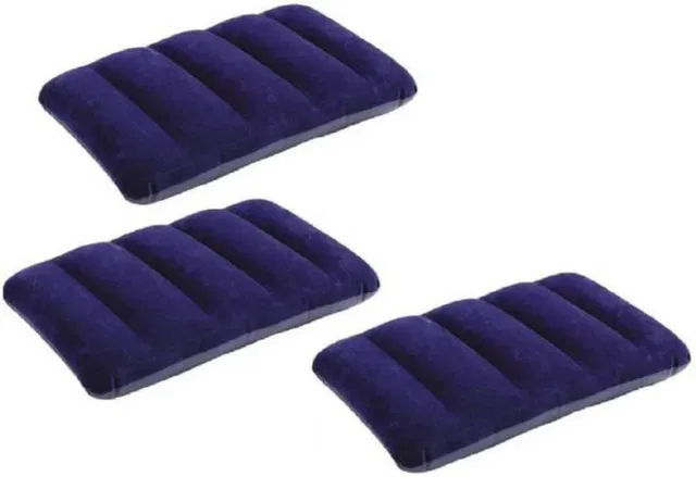 Radhe Hub Polyester Fibre Travel Pillow Pack of 3 Solid