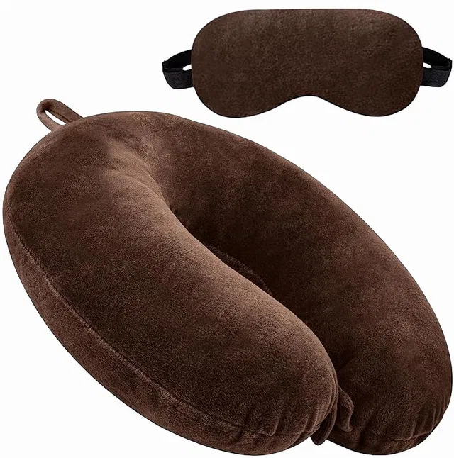 TrendTryst Polyester Fibre Travel Pillow Pack of 1 Nature Fashion