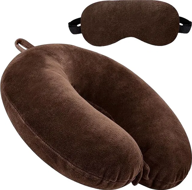 TrendTryst Polyester Fibre Travel Pillow Pack of 1 Nature Fashion